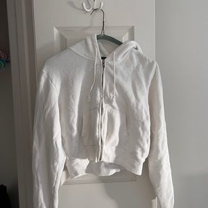 brandy cropped zip up